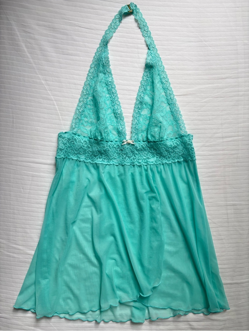 Victoria Secret Lace Halter Top in Aqua